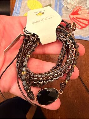 Cape Diablo Black and Gold Multi-Strand Wrap Bracelet